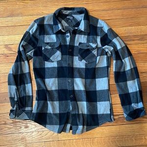 O’NEILL Fleece Flannel Shirt Buttondown Mens Large